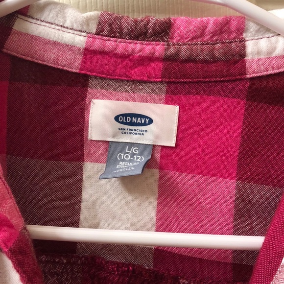 2 Girls Size 10/12 Plaid Shirts - Picture 4 of 5